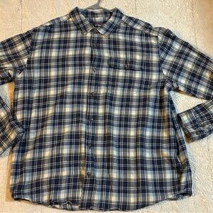 Patagonia Organic Cotton Flannel Shirt XL Blue Plaid Button Up Men’s